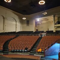 Seating seen from the stage of the Goldstine PAC